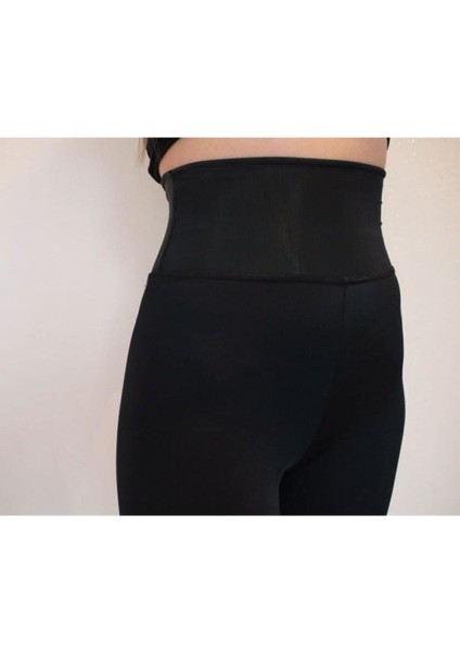 Korseli Şekillendirici Ekstra Yüksek Bel Siyah Tayt