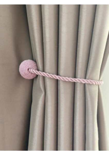Pembe Mıknatıslı Perde Tokası