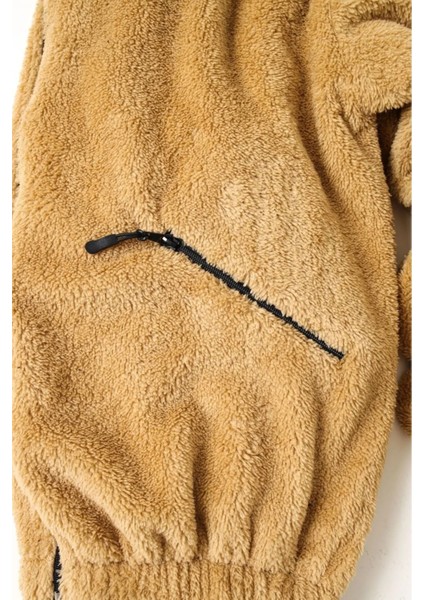 Kadın Oversize Peluş, Polar, Fermuarlı, Teddy Dik Yaka, Sıcak Tutucu Yumuşak Kışlık Ceket indirimleri