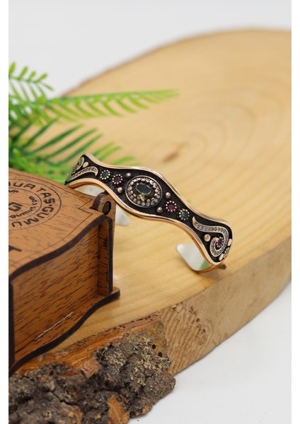 Zultanit Taşlı Zirkon Süsleme El Işi Gümüş Kadın Bilezik 201024464 modelleri