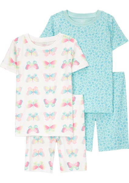 Kız Çocuk Pijama Set 4'lü Paket