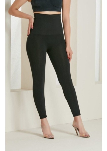 Kadın Siyah Yüksek Bel Toparlayıcı Korse Tayt 01 M fırsatları