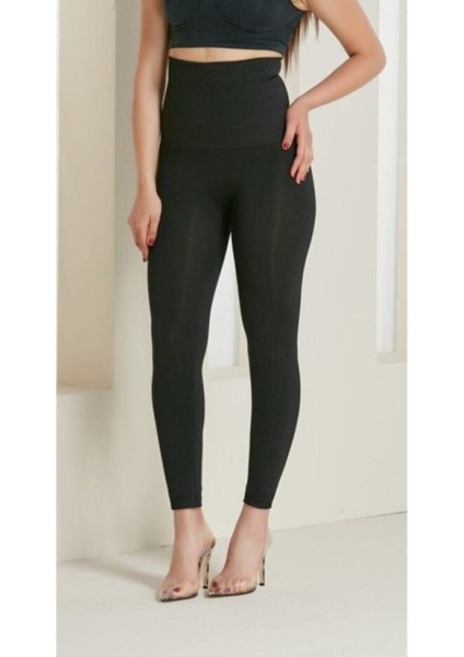 Kadın Siyah Yüksek Bel Toparlayıcı Korse Tayt 01 M indirimleri