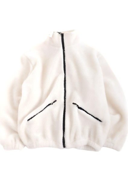 Kadın Oversize Peluş, Polar, Fermuarlı, Teddy Dik Yaka, Sıcak Tutucu Yumuşak Kışlık Ceket modelleri