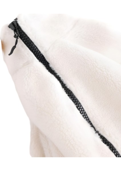Kadın Oversize Peluş, Polar, Fermuarlı, Teddy Dik Yaka, Sıcak Tutucu Yumuşak Kışlık Ceket indirimleri