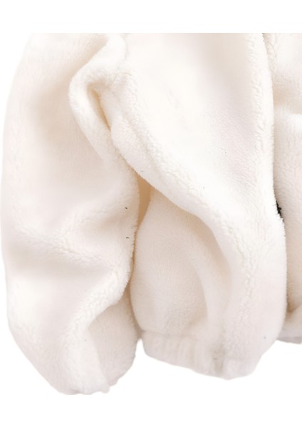 Kadın Oversize Peluş, Polar, Fermuarlı, Teddy Dik Yaka, Sıcak Tutucu Yumuşak Kışlık Ceket