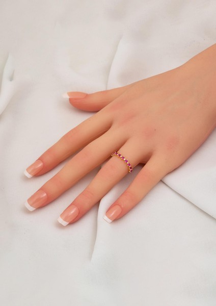 Yakut Işıltısı 14 Ayar Altın Yarımtur Yüzük fiyatları