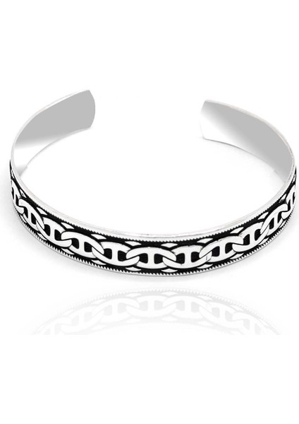 Zincir Işleme El Işçiliği 925 Ayar Gümüş Kadın Bilezik 201024511