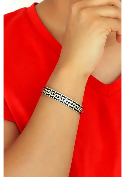 Zincir Işleme El Işçiliği 925 Ayar Gümüş Kadın Bilezik 201024511 fiyatları