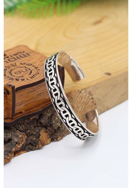 Zincir Işleme El Işçiliği 925 Ayar Gümüş Kadın Bilezik 201024511 modelleri