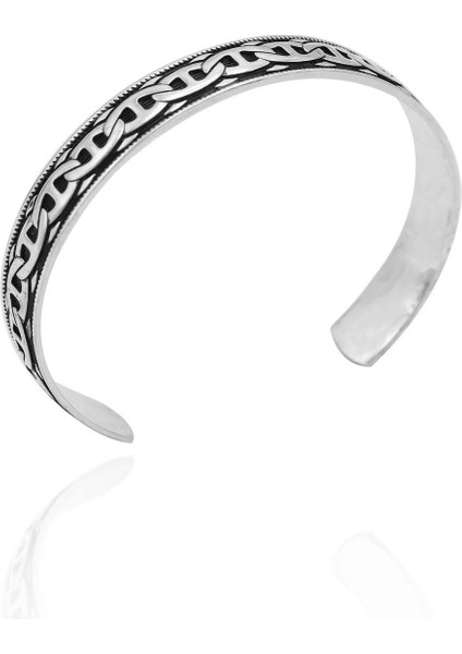 Zincir Işleme El Işçiliği 925 Ayar Gümüş Kadın Bilezik 201024511 fırsatları