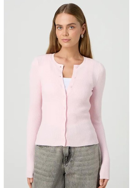 Pudra Düğmeli Uzun Kollu Kaşkorse Hırka MG2177 fiyatları