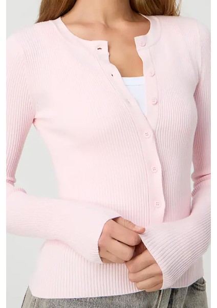 Pudra Düğmeli Uzun Kollu Kaşkorse Hırka MG2177 modelleri