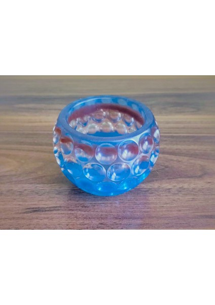 El Yapımı Renkli Epoksi Reçine Dekoratif Mini Mumluk – Şık ve Modern Tasarım