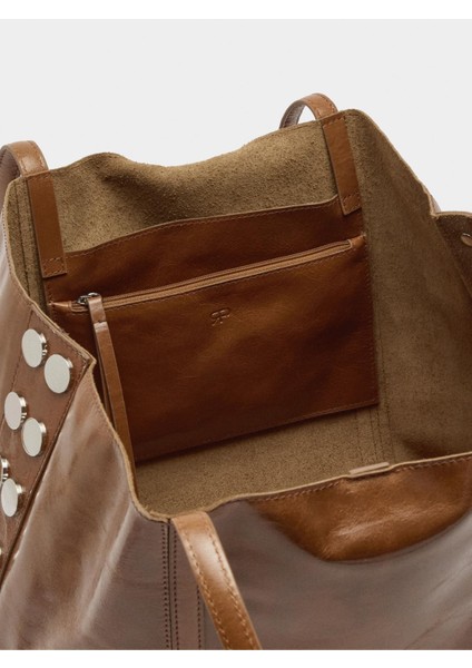 Zımba Detaylı Süet Deri Shopper Çanta fırsatları