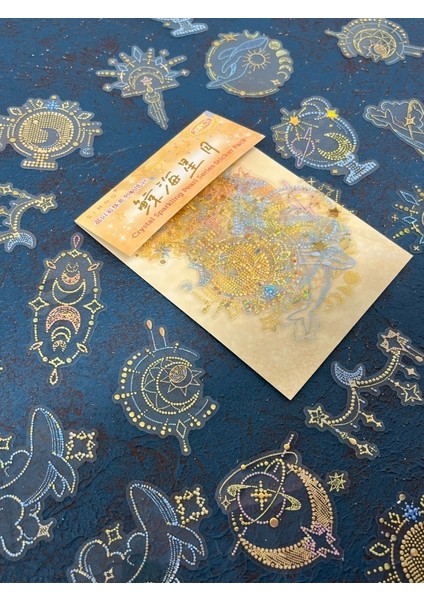 20 Adet 3D Kristal Işıltılı Inci Serisi Sarı Paket Sticker Seti / Etiket / Çıkartma / Su Geçirmez fiyatları