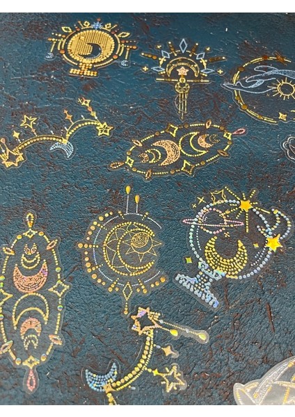 20 Adet 3D Kristal Işıltılı Inci Serisi Sarı Paket Sticker Seti / Etiket / Çıkartma / Su Geçirmez modelleri