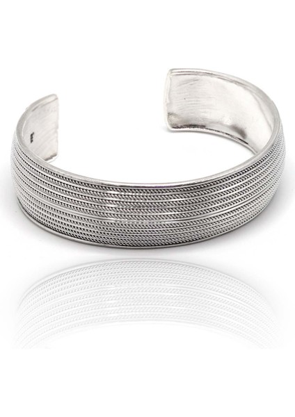 Hasır Model 925 Ayar Saf Gümüş Erkek Bilezik 201024512