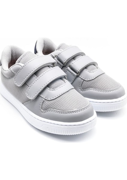 BURBER MESH ÇOCUK SNEAKER - GRİ - 6002 - 26