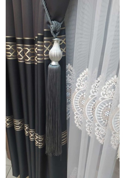 Fon Perde Toplama Aparatı Kornişe Takmatik Antrasit Tavan Bağlama Perde Aksesuarı fiyatları