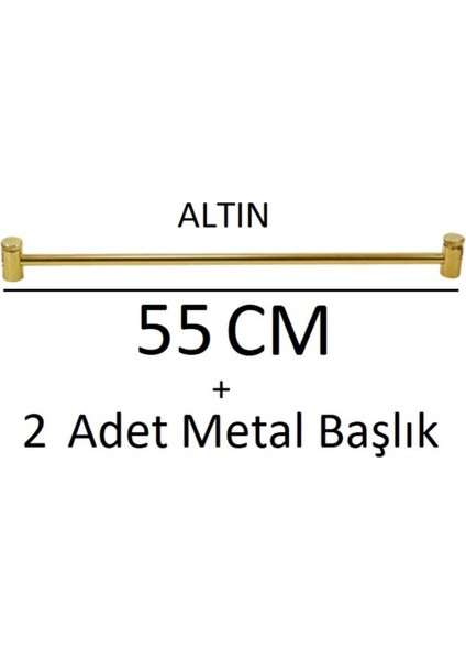 Altın Sarısı Metal Briz Çubuğu 1 Adet + Başlıkları