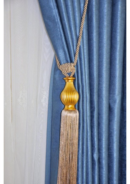 Fon Perde Tavan Bağlama Püsküllü Braçol Kornişe Takmatik Ipli Tavan Perde Aksesuar Vizon modelleri