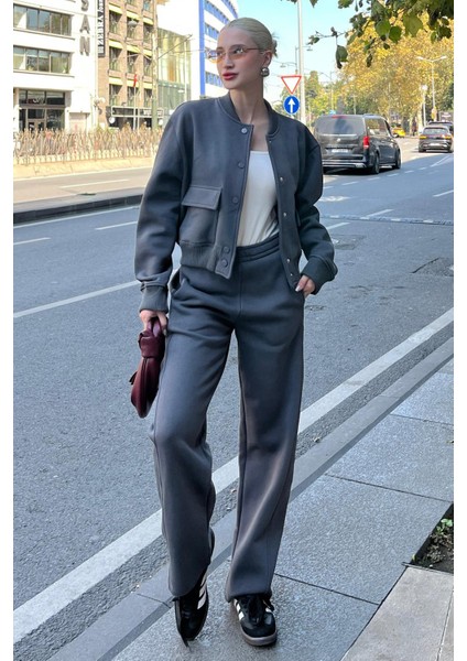 Füme Bisiklet Yaka Ceket Alt Üst Eşofman Takımı MG2182 fiyatları