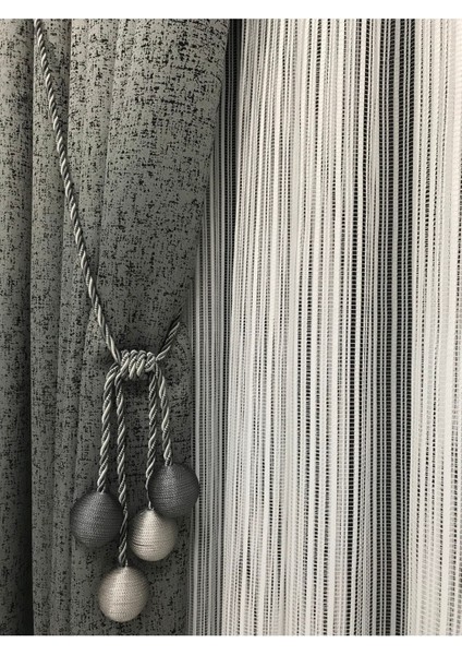 Modern Sarım 4 Toplu Braçol Kornişe Takmatik Ipli Tavan Perde Aksesuarı 1 Adet