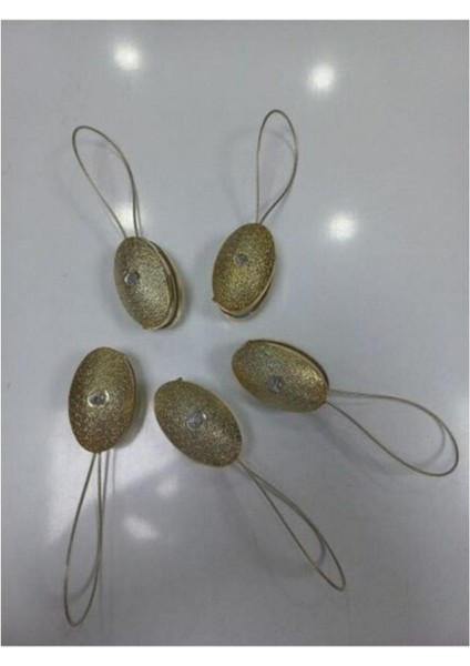 Perde Mandalı Gold Oval 5li Paket Mıknatıslı Perde Toplayıcı Perde Aksesuar