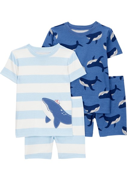 Küçük Erkek Çocuk Pijama Set 4'lü Paket