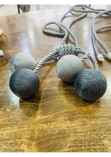 Modern Sarım 4 Toplu Braçol Kornişe Takmatik Ipli Tavan Perde Aksesuarı Koyu Gri Açık Gri fiyatları