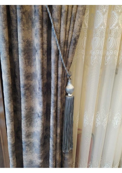 Fon Perde Toplama Aparatı Kornişe Takmatik Antrasit Gri Tavan Braçolu Perde Aksesuarı