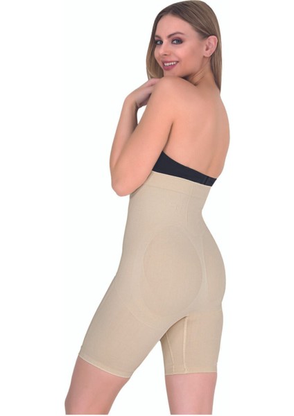 Kadın Bej Agraflı Yüksek Bel Uzun Paça Şekillendirici Korse fiyatları