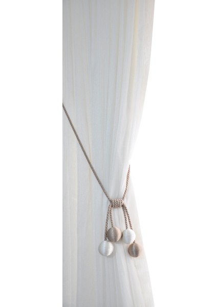 Modern Sarım 4 Toplu Braçol Kornişe Takmatik Ipli Tavan Perde Aksesuar Bej-Beyaz modelleri