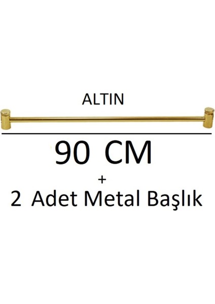 Altın Sarısı Metal Briz Çubuğu 1 Adet + Başlıkları