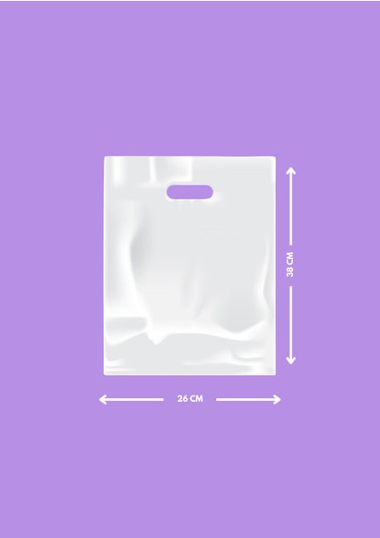 Posetciniz Baskısız El Geçme Mağaza Poseti 26X38 (100 Adet)