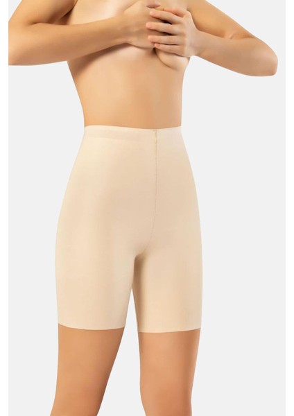 Flex Fit Kadın Lazer Kesim Yüksek Bel Silikonlu Şort Korse (1 Adet)