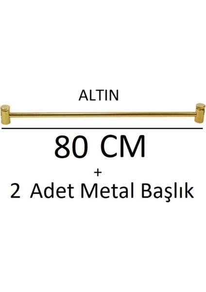 Altın Sarısı Metal Briz Çubuğu 1 Adet + Başlıkları