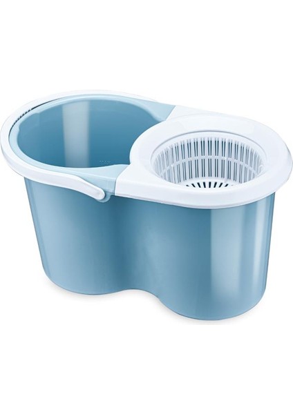 F139 Balerina Otomatik Sıkma Temizlik Seti, Döner Başlıklı Mikrofiber Temizlik Mop Seti Mavi fiyatları