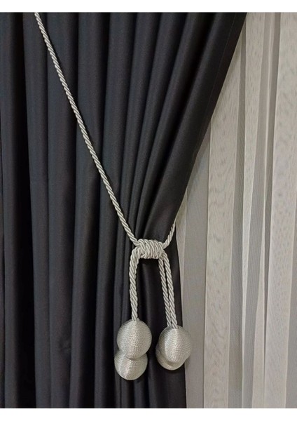 Modern Sarım 4 Toplu Braçol Kornişe Takmatik Ipli Tavan Perde Aksesuarı ( 1 Adet )