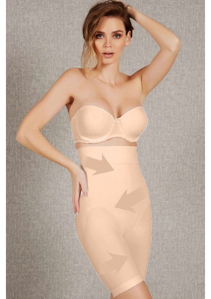 2541S Toparlayıcı Dikişsiz Kısa Paçalı Yüksek Bel Şort Korse