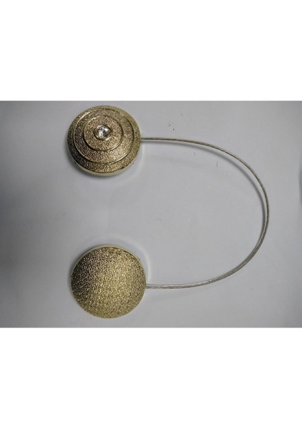 Rüyaper Mıknatıslı Perde Tokası Tek Taşlı Perde Mandalı Gold (5 Adet) fiyatları