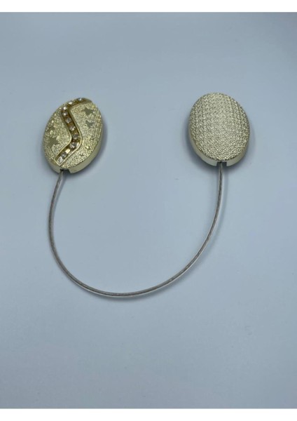 Gold Renk Mıknatıslı Perde Mandalı Çift Kullanım modelleri