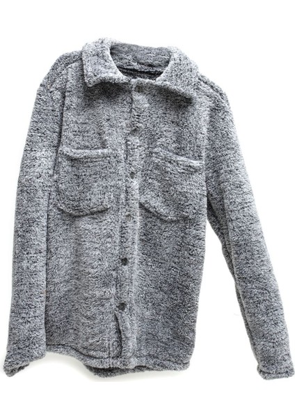 Kadın Slimfit Peluş, Polar, Düğmeli, Teddy Gömlek Yaka, Cepli, Sıcak Tutucu Yumuşak Kışlık Ceket fırsatları