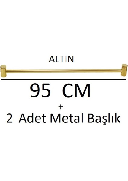 Altın Sarısı Metal Briz Çubuğu 1 Adet + Başlıkları