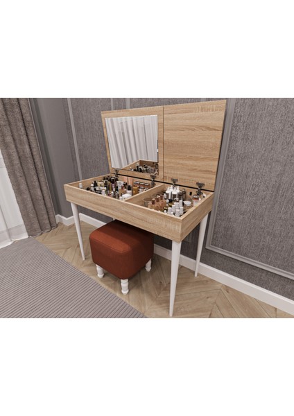 %100 Mdflam Aynalı Makyaj Masası Mam-01 fiyatları