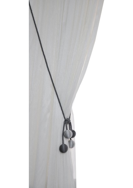 Modern Sarım 4 Toplu Braçol Kornişe Takmatik Ipli Tavan Perde Aksesuar Füme-Gri fiyatları