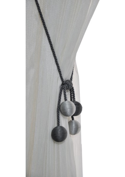 Modern Sarım 4 Toplu Braçol Kornişe Takmatik Ipli Tavan Perde Aksesuar Füme-Gri fırsatları