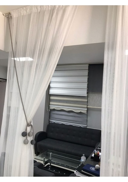 4 Top Tavan Braçol Perde Bağı Perde Aksesuarı Antrasit Gri Gümüş Rengi AK05 fiyatları