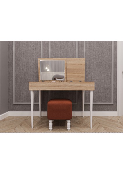 %100 Mdflam Aynalı Makyaj Masası Mam-01 fırsatları